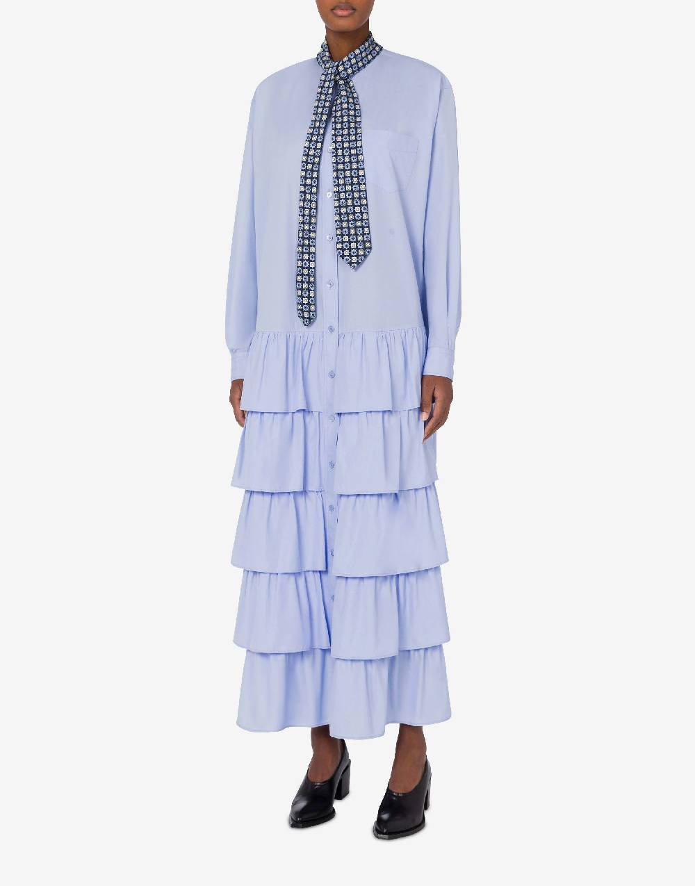 Love Moschino Abito in popeline di cotone Tie Online