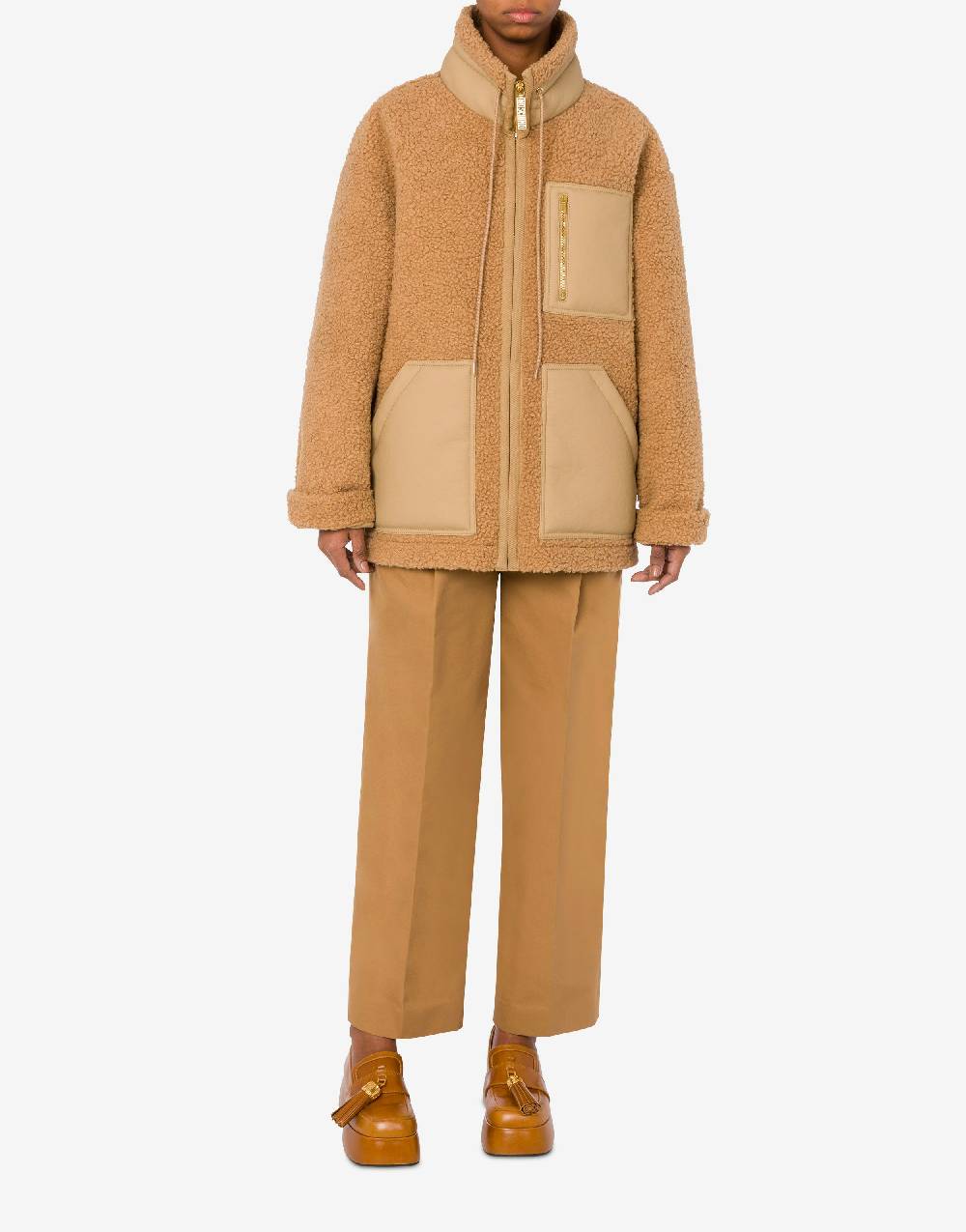 Love Moschino Giacca in tessuto soft con zip Offerte
