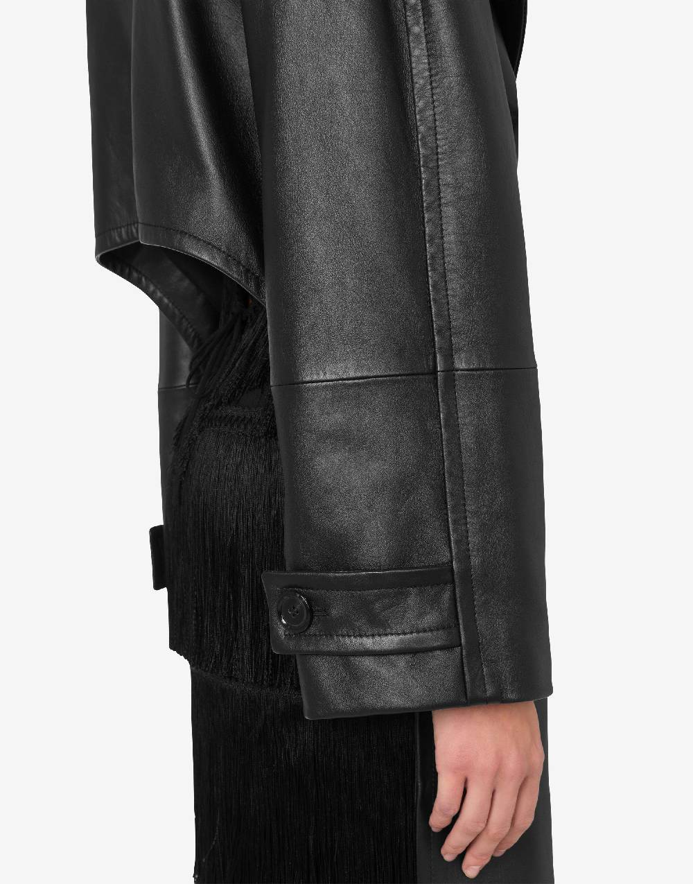 Love Moschino Cappotto asimmetrico in nappa Vendita Economica