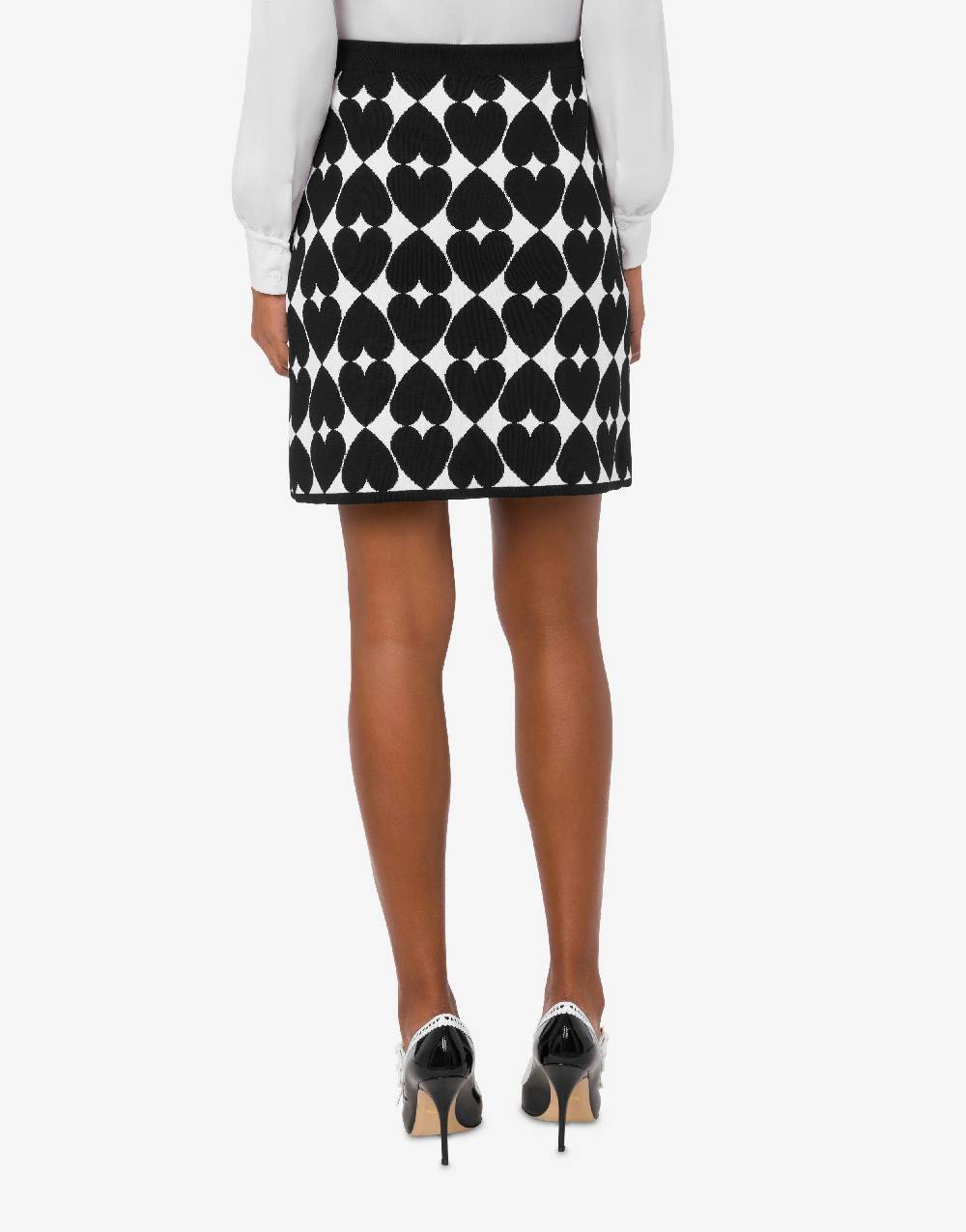 Love Moschino Minigonna con cuori Optical Negozi Online