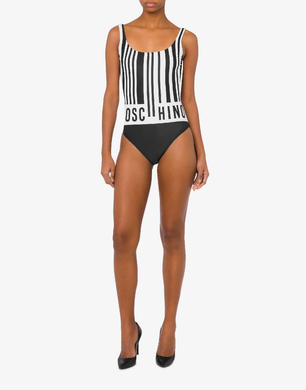Love Moschino Costume intero con stampa Barcode Acquista Ora
