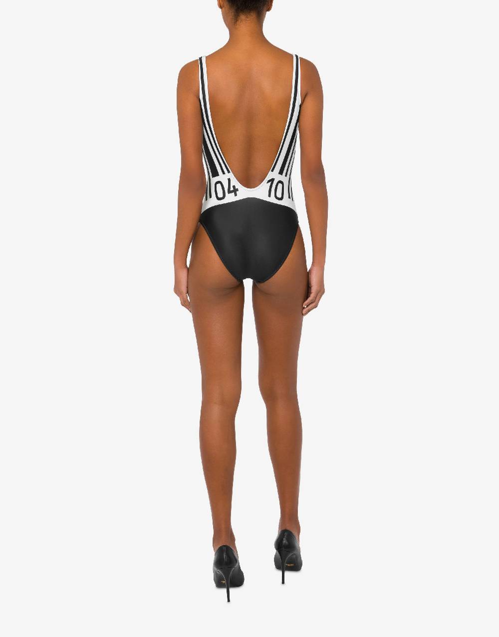 Love Moschino Costume intero con stampa Barcode Acquista Ora