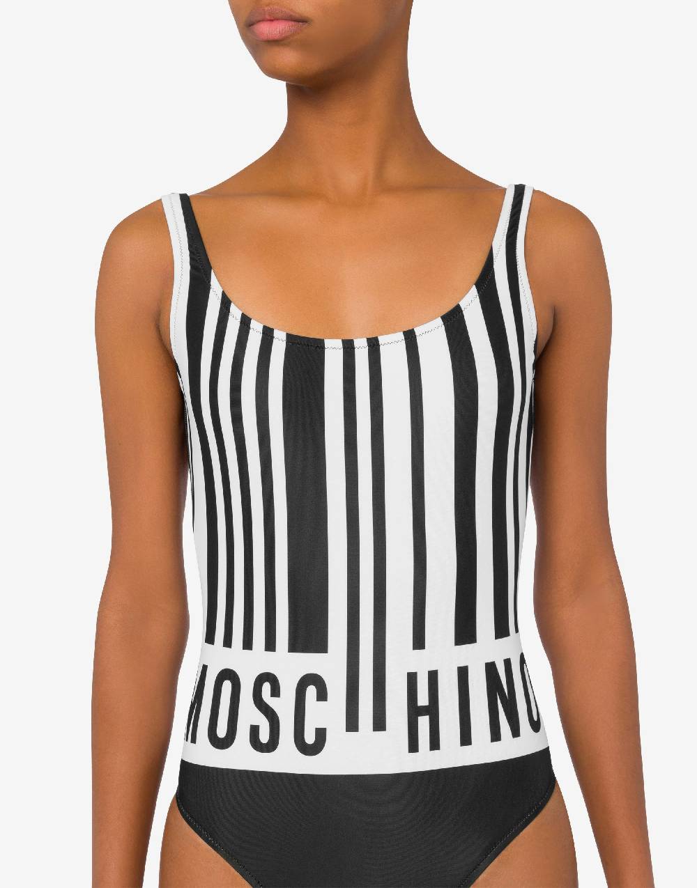 Love Moschino Costume intero con stampa Barcode Acquista Ora