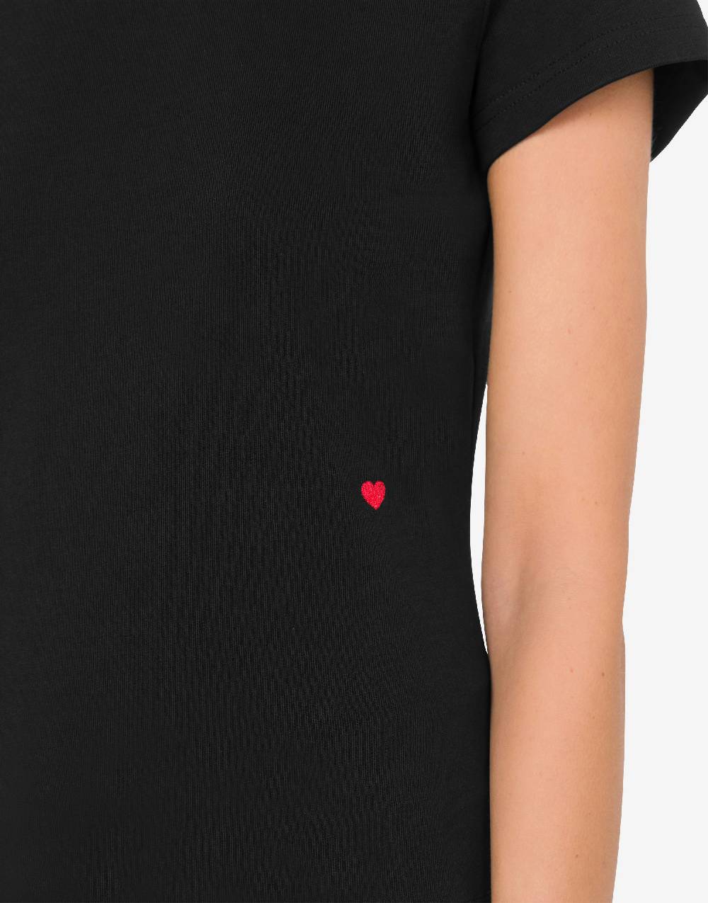 Love Moschino T-shirt Red Heart Vendita Economica