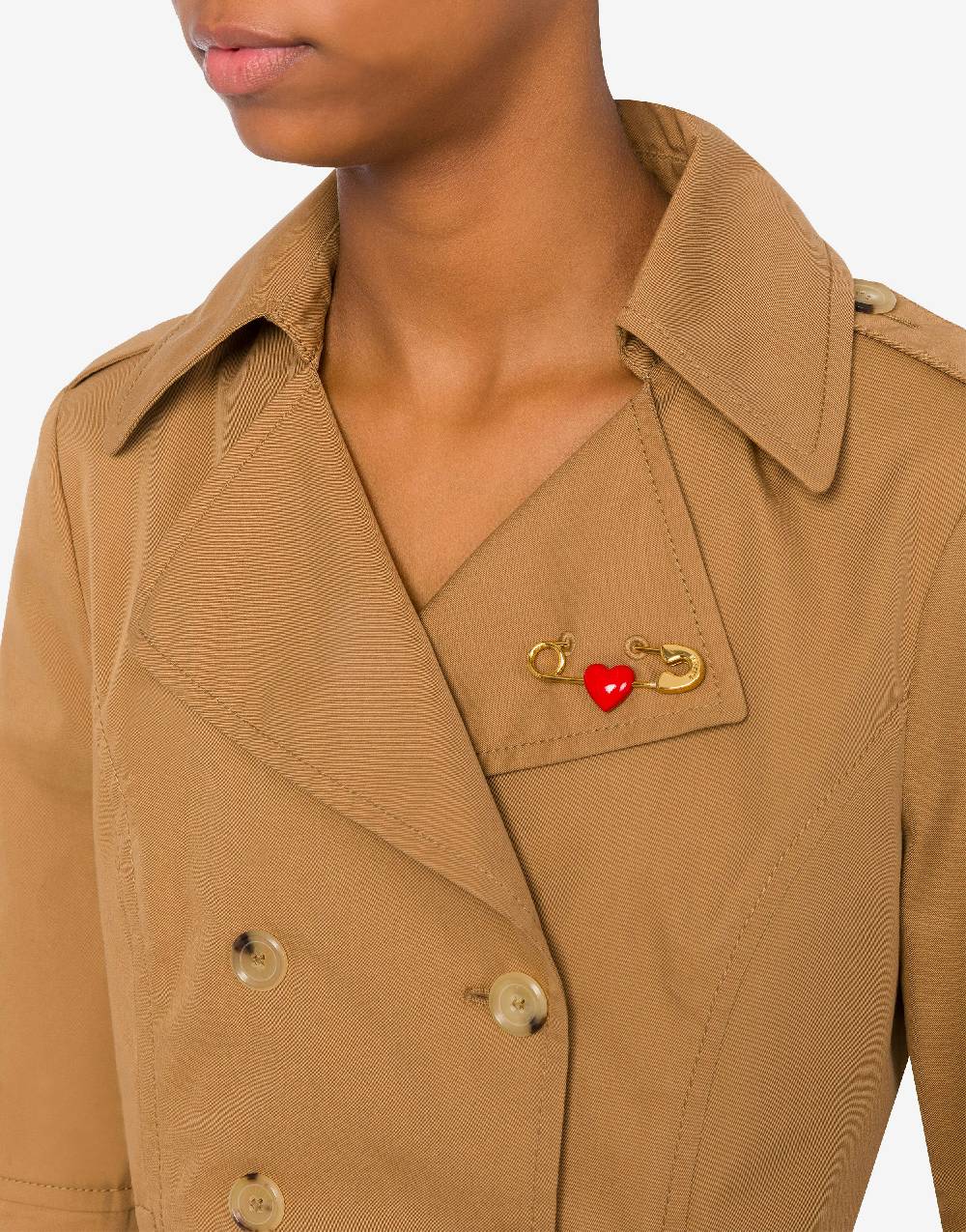 Love Moschino Giacca cropped Heart Safety Pin Saldi Di Fabbrica