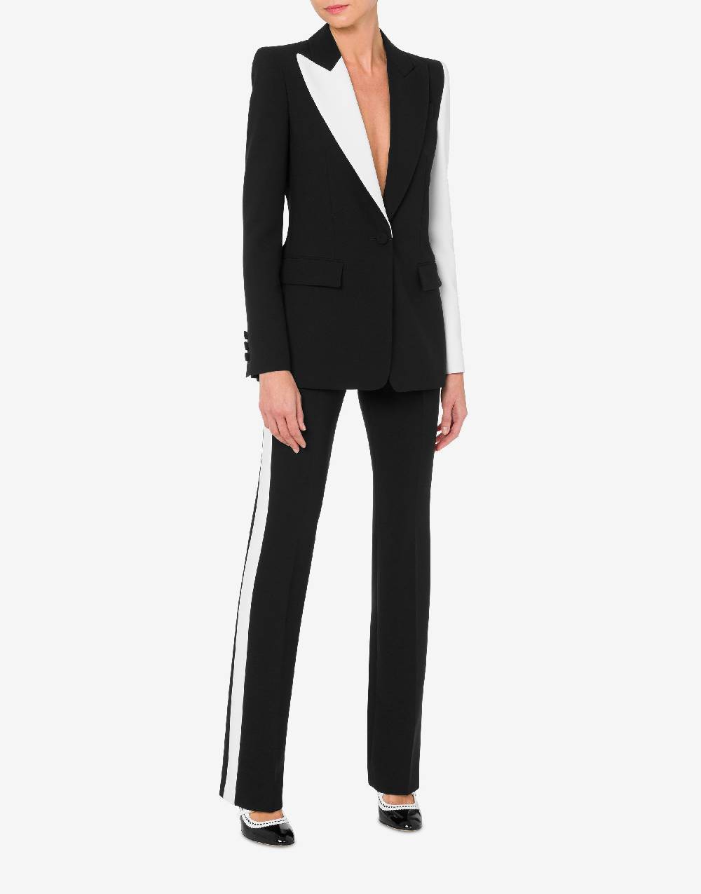 Love Moschino Giacca Black and White In Saldo
