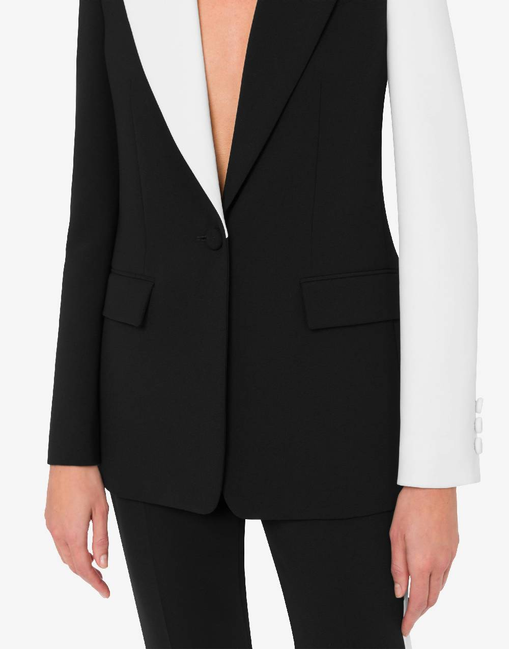 Love Moschino Giacca Black and White In Saldo