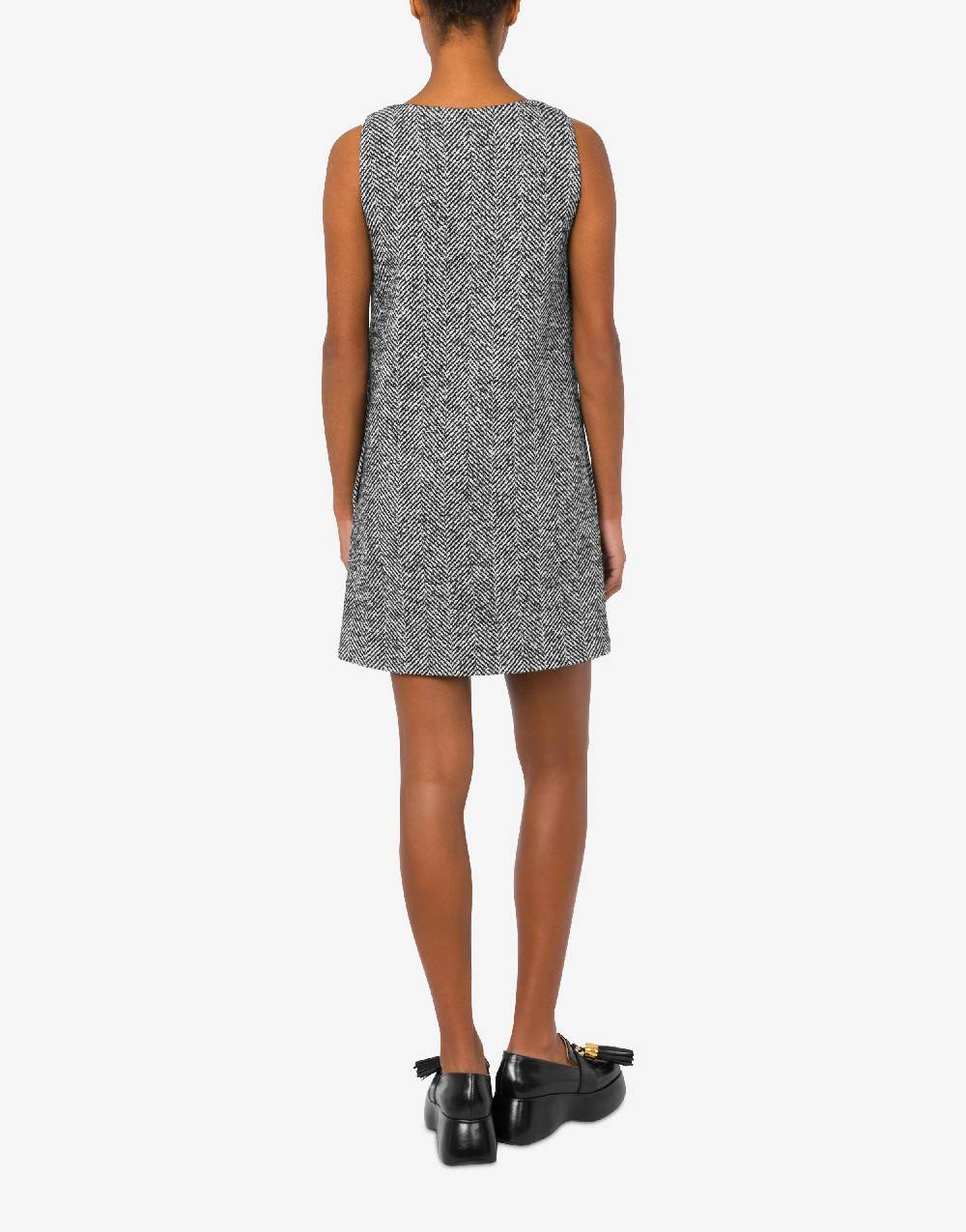 Love Moschino Abito in spigato di misto lana Prezzo Ridotto
