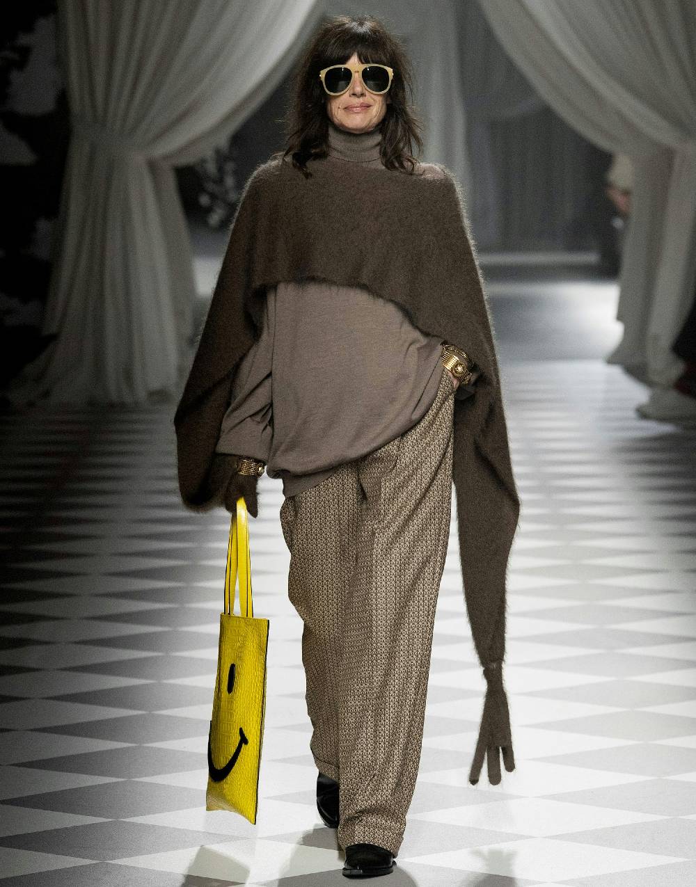 Love Moschino Pantalone in lana jacquard Peace Acquista Ora