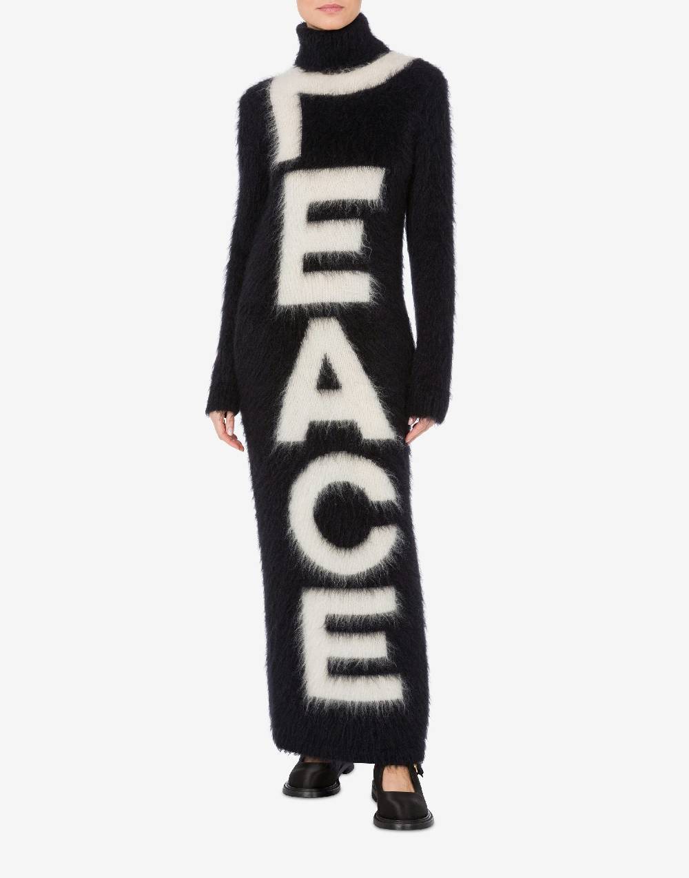 Love Moschino Abito in mohair garzato Peace Promozione Limitata