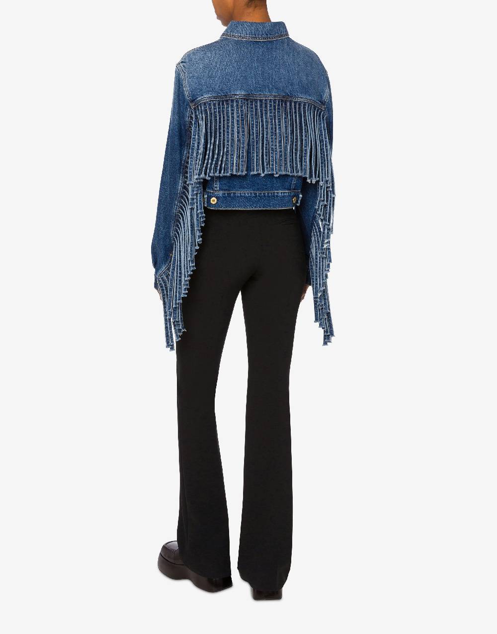Love Moschino Giacca cropped con frange In Vendita