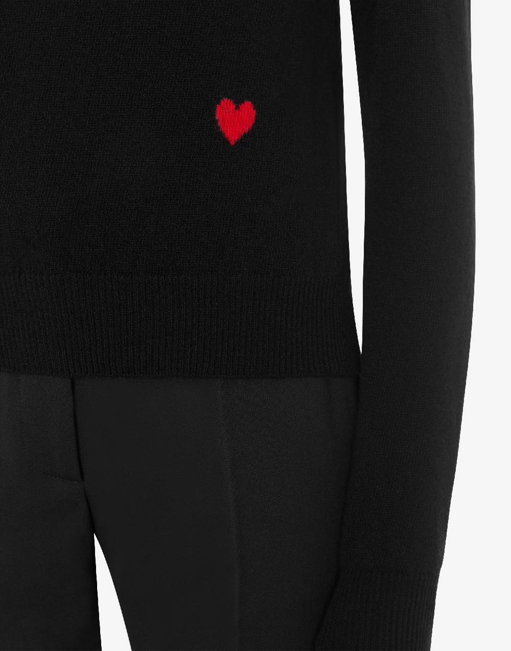 Love Moschino Pullover in lana e cashmere Red Heart 2025