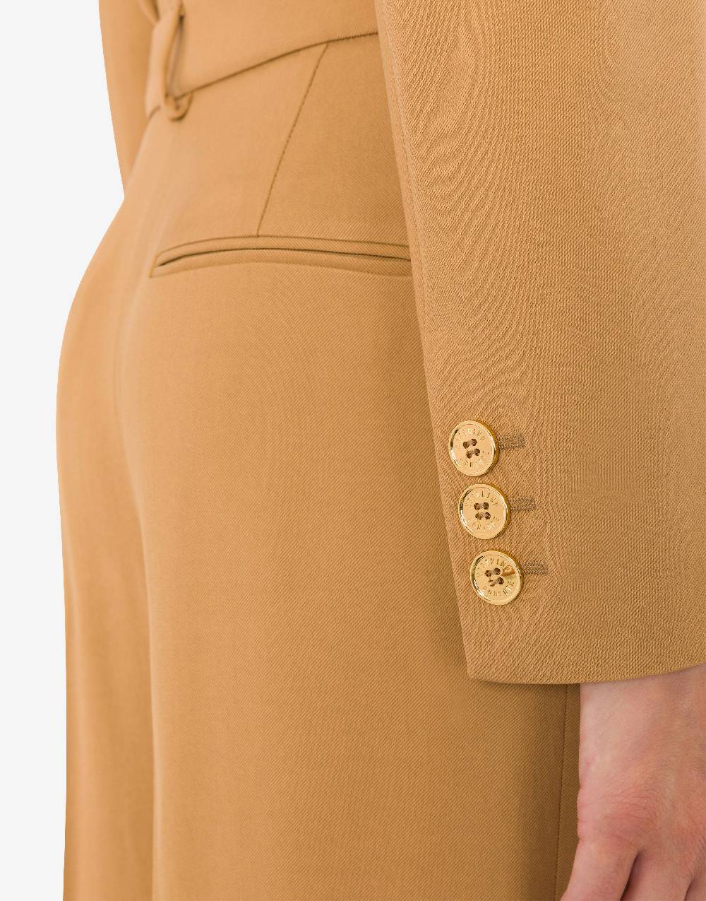 Love Moschino Tuta in diagonale di viscosa stretch Gold Buttons In Linea