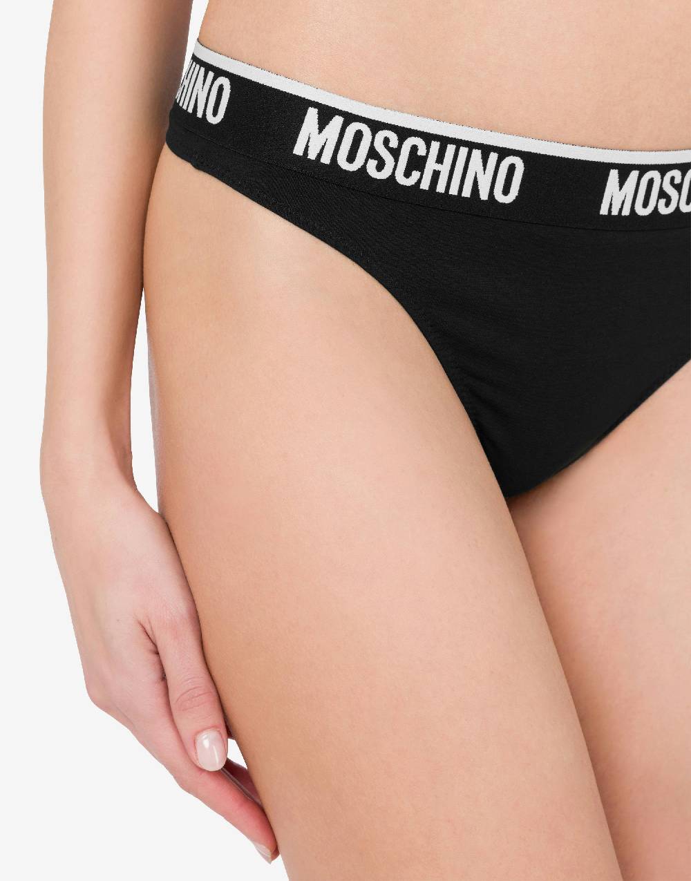 Love Moschino Perizoma in jersey stretch Elastic Logo Band Consegna Veloce