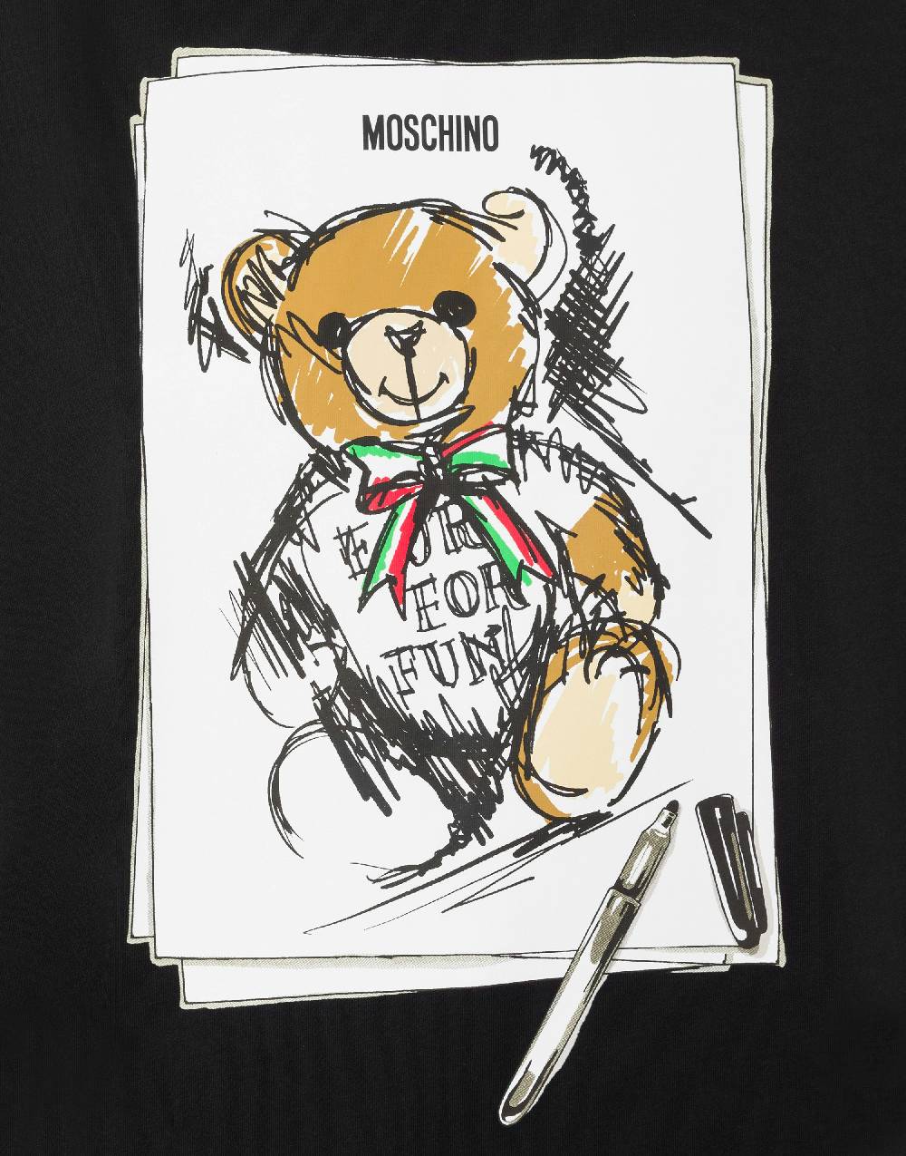 Love Moschino T-shirt oversize Moschino Teddy Bear In Vendita