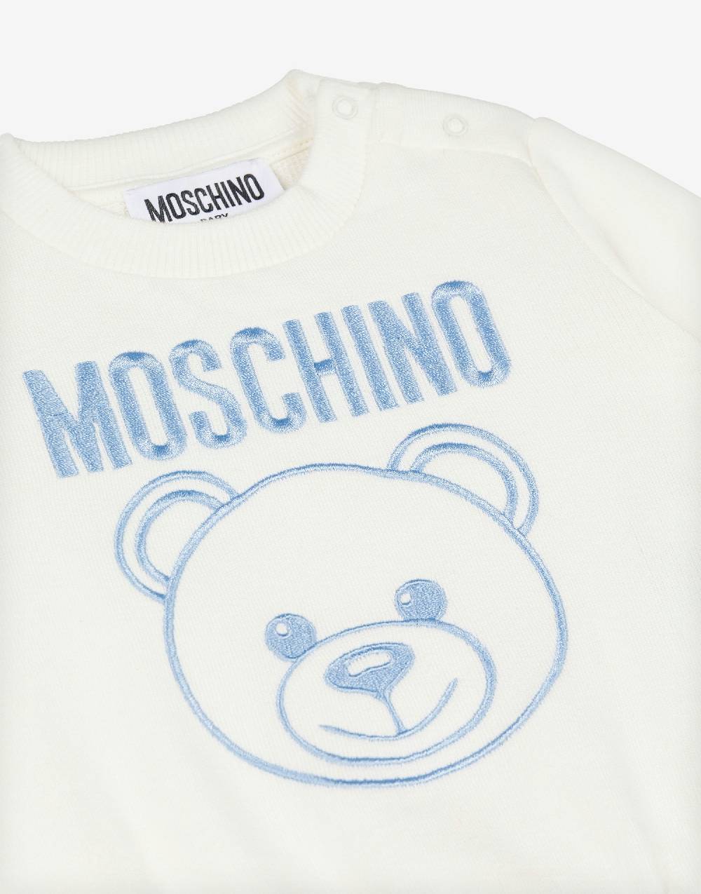 Love Moschino Felpa in cotone Teddy Embroidery Qualità Garantita