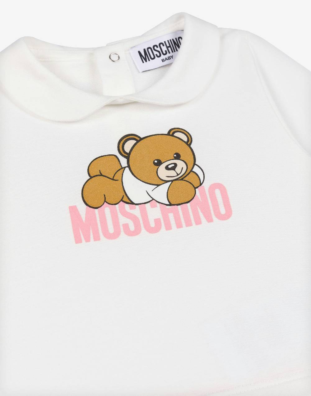 Love Moschino Tutina in cotone organico Teddy Logo Fino Al -60%