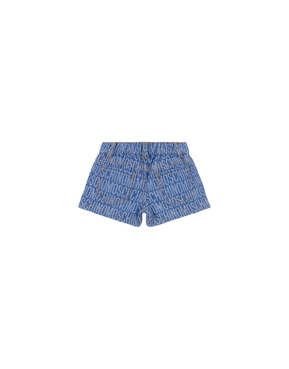 Love Moschino Short in denim Allover Logo Italy