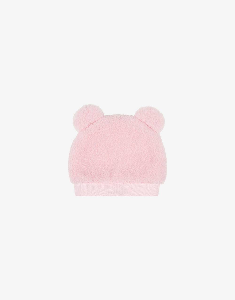 Love Moschino Cappello in tessuto soft Teddy Patch In Vendita