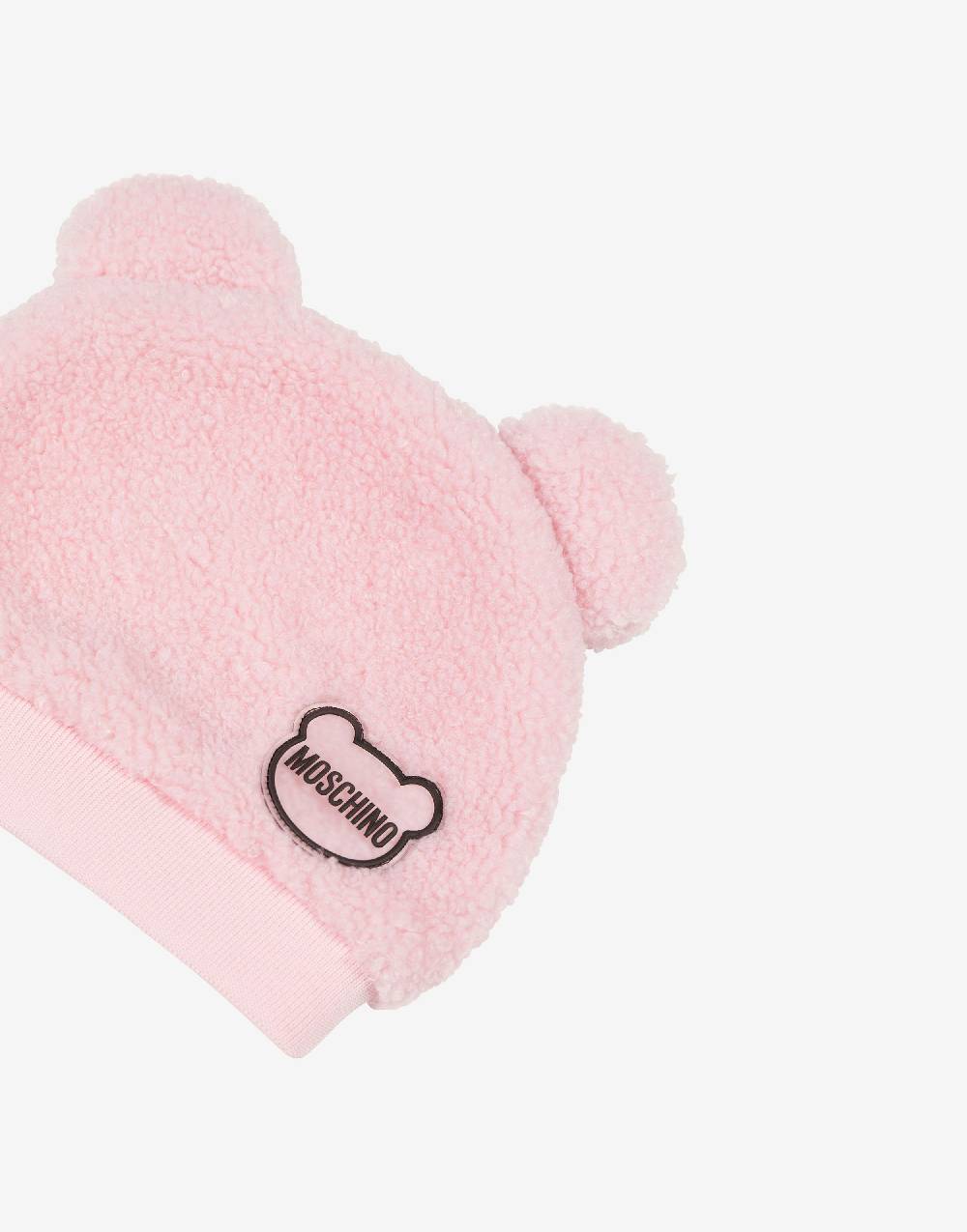 Love Moschino Cappello in tessuto soft Teddy Patch In Vendita