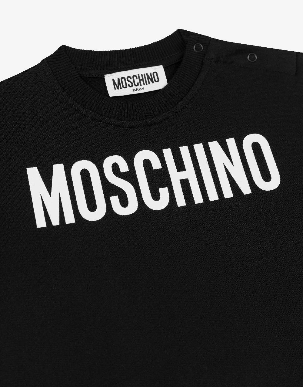 Love Moschino Felpa in cotone Logo Print Saldi