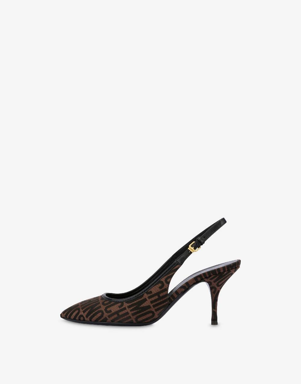 Love Moschino Slingback in nylon Allover Logo 2025