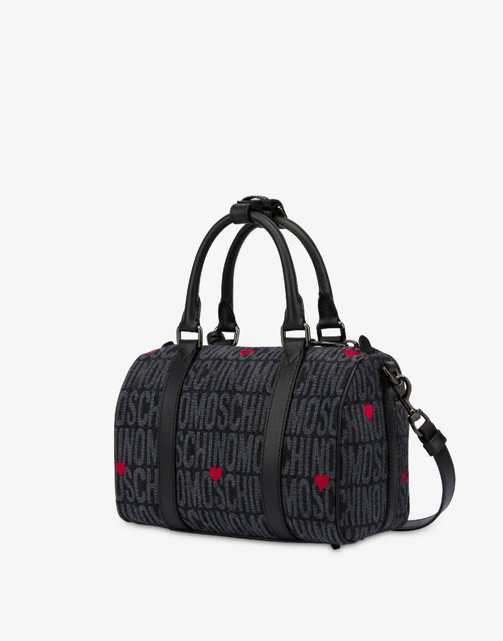 Love Moschino Borsa a bauletto con cuori Allover Logo Negozi Online