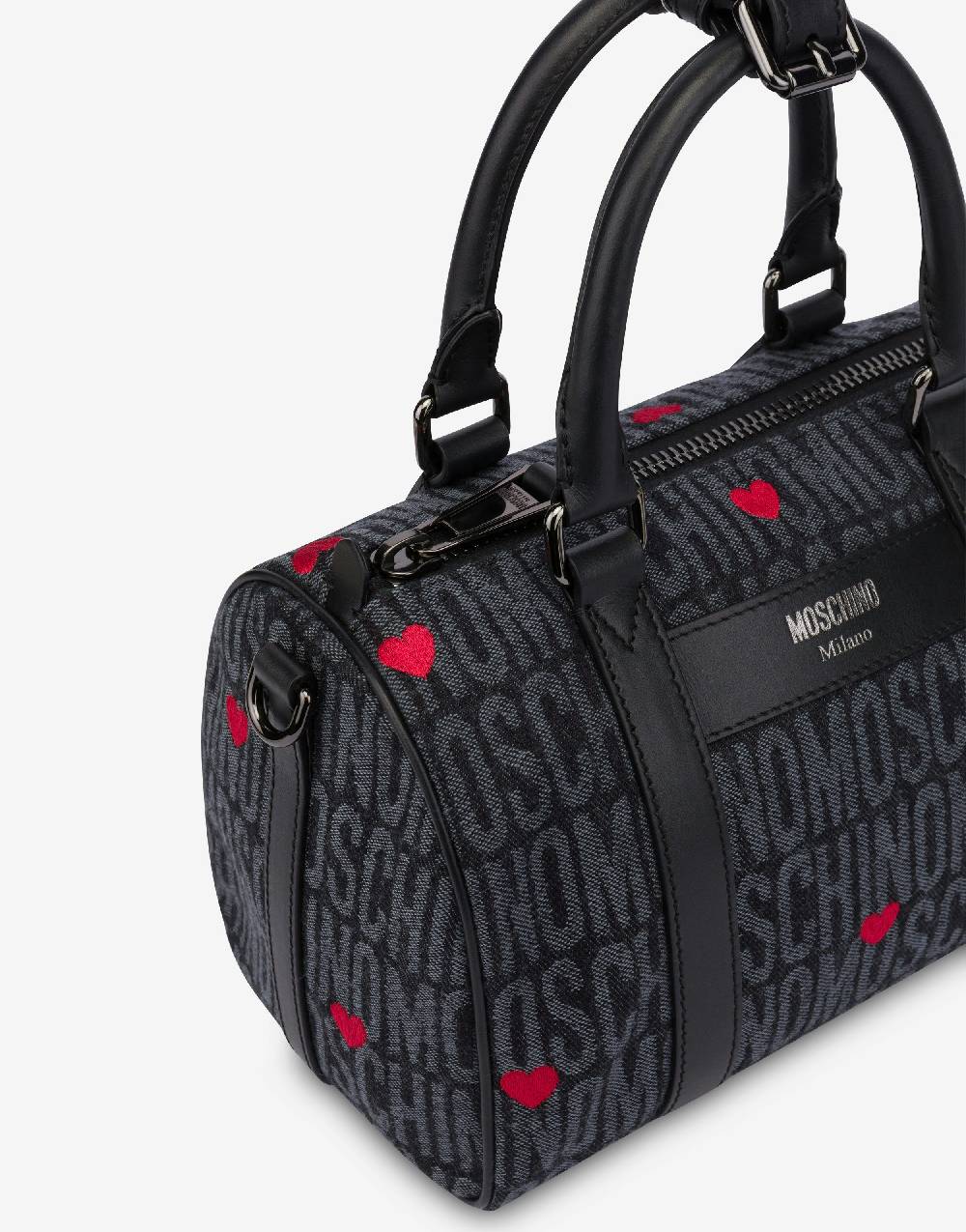 Love Moschino Borsa a bauletto con cuori Allover Logo Negozi Online