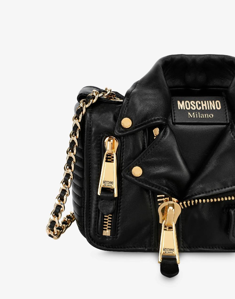Love Moschino Biker Bag in nappa Consegna Veloce