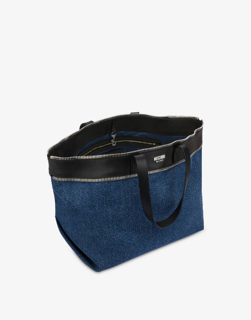 Love Moschino Shopper in denim Moschino Rider Sconto