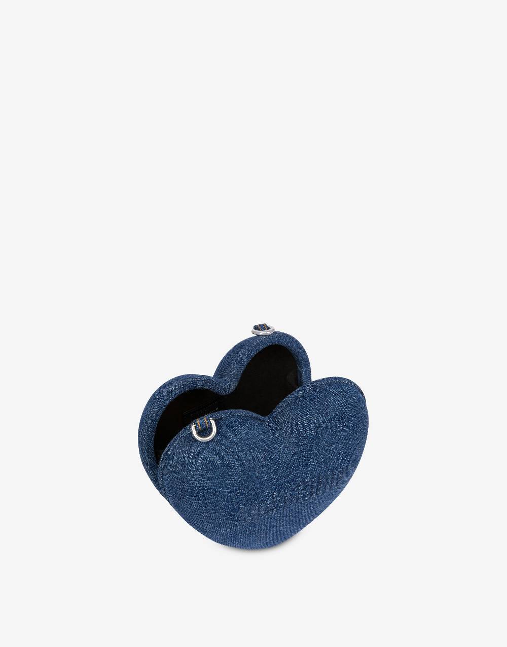 Love Moschino Moschino Heartbeat bag in denim con logo Saldi