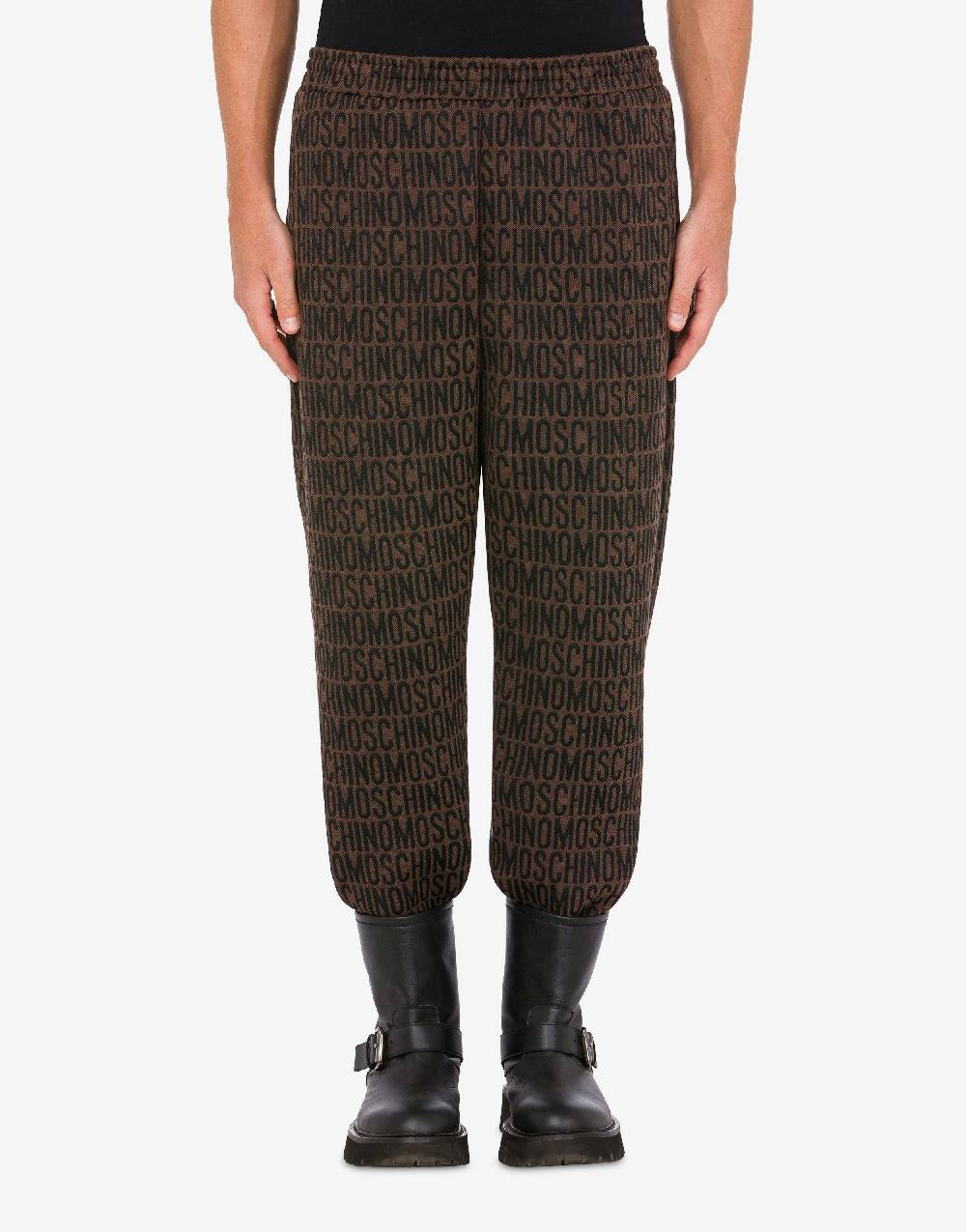 Love Moschino Jogging in felpa jacquard Allover Logo Pezzi Unici