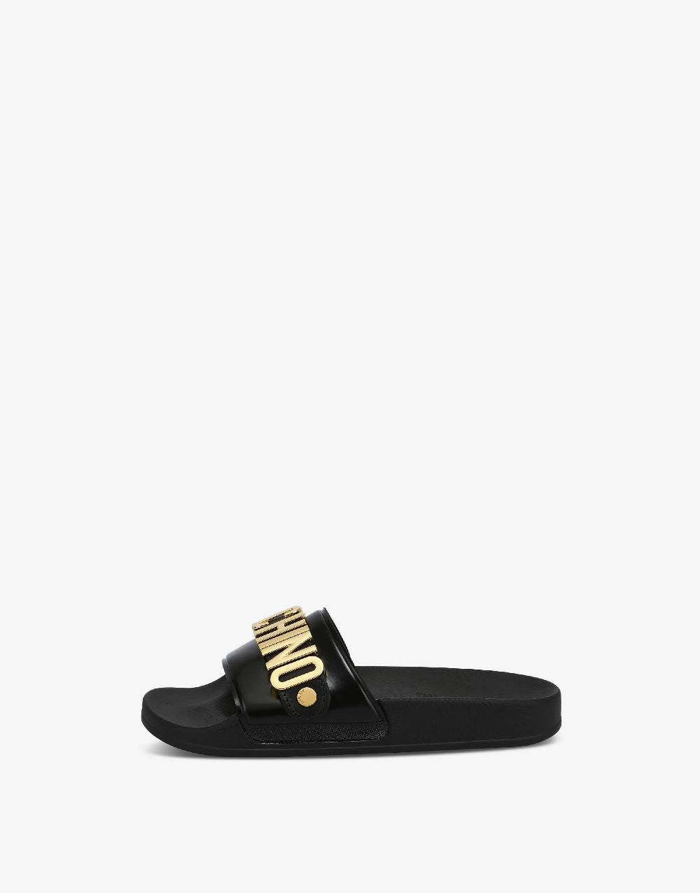 Love Moschino Slide sandal in PVC con logo Lettering Promozione Limitata