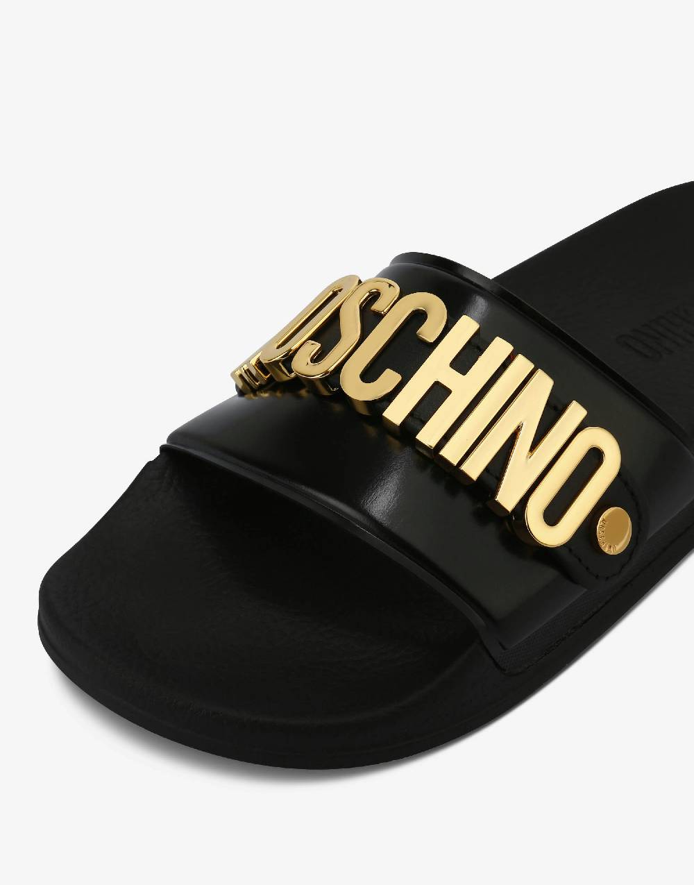 Love Moschino Slide sandal in PVC con logo Lettering Promozione Limitata
