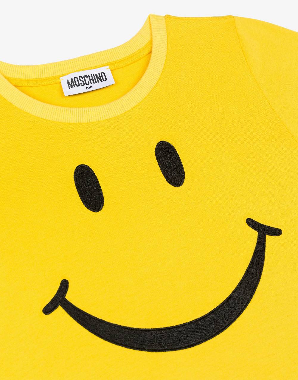 Love Moschino T-shirt in jersey Smiley® Embroidery Economico