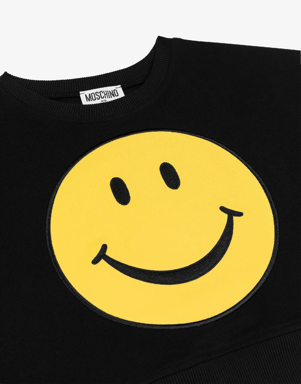 Love Moschino Felpa in cotone Smiley® Patch Offerte