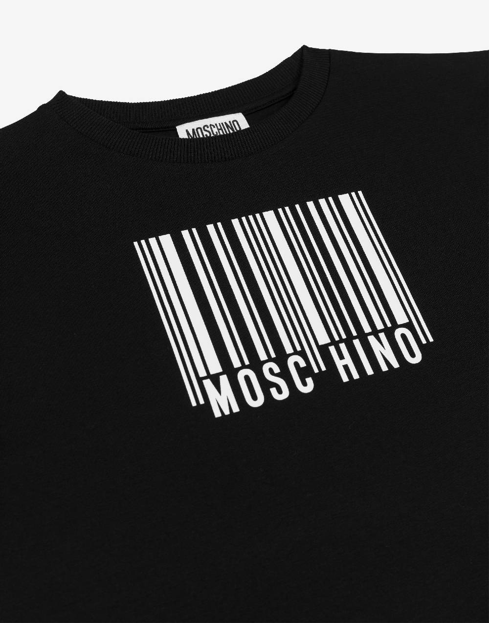 Love Moschino Maxi t-shirt in jersey Barcode Logo Vendita Economica