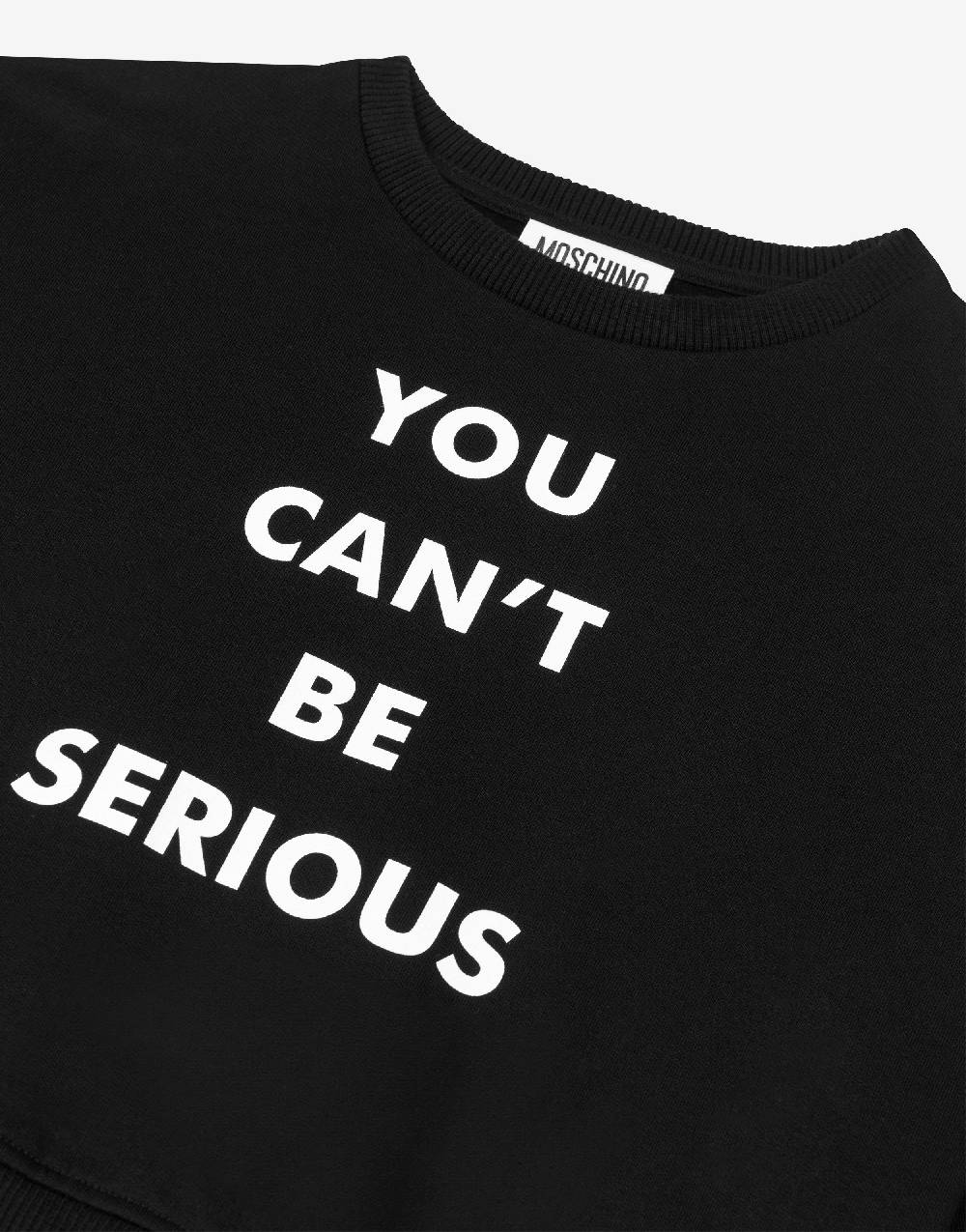 Love Moschino Felpa in cotone You Can't Be Serious Negozio