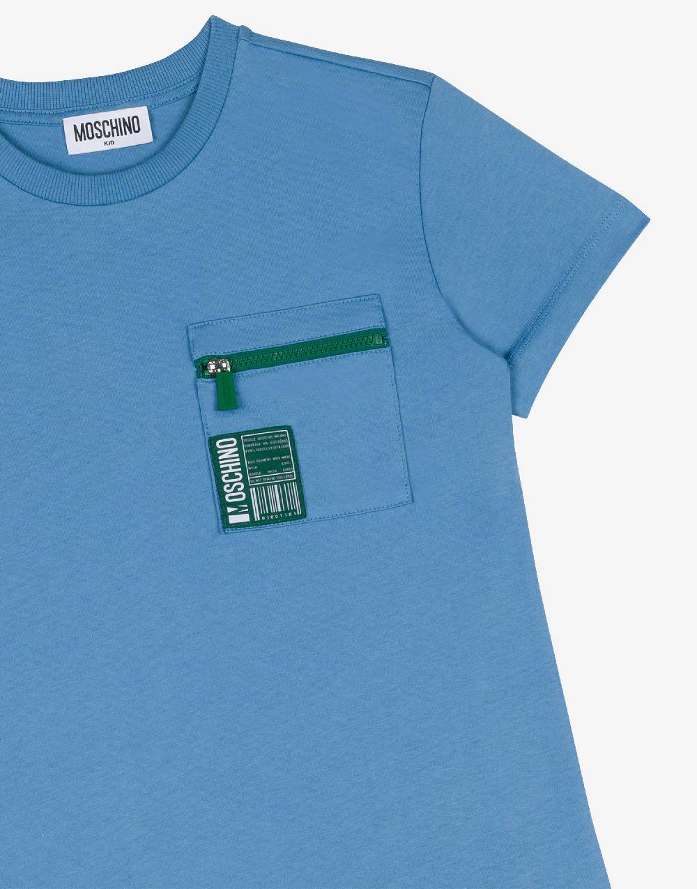 Love Moschino T-shirt in jersey Barcode Patch Offerta speciale