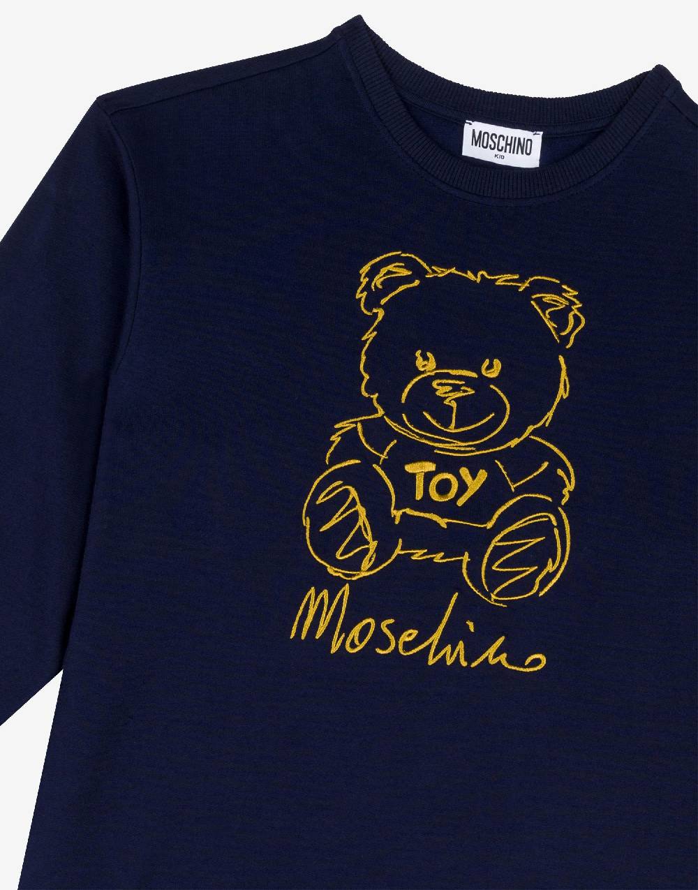 Love Moschino Abito in felpa Teddy Embroidery Nuovo