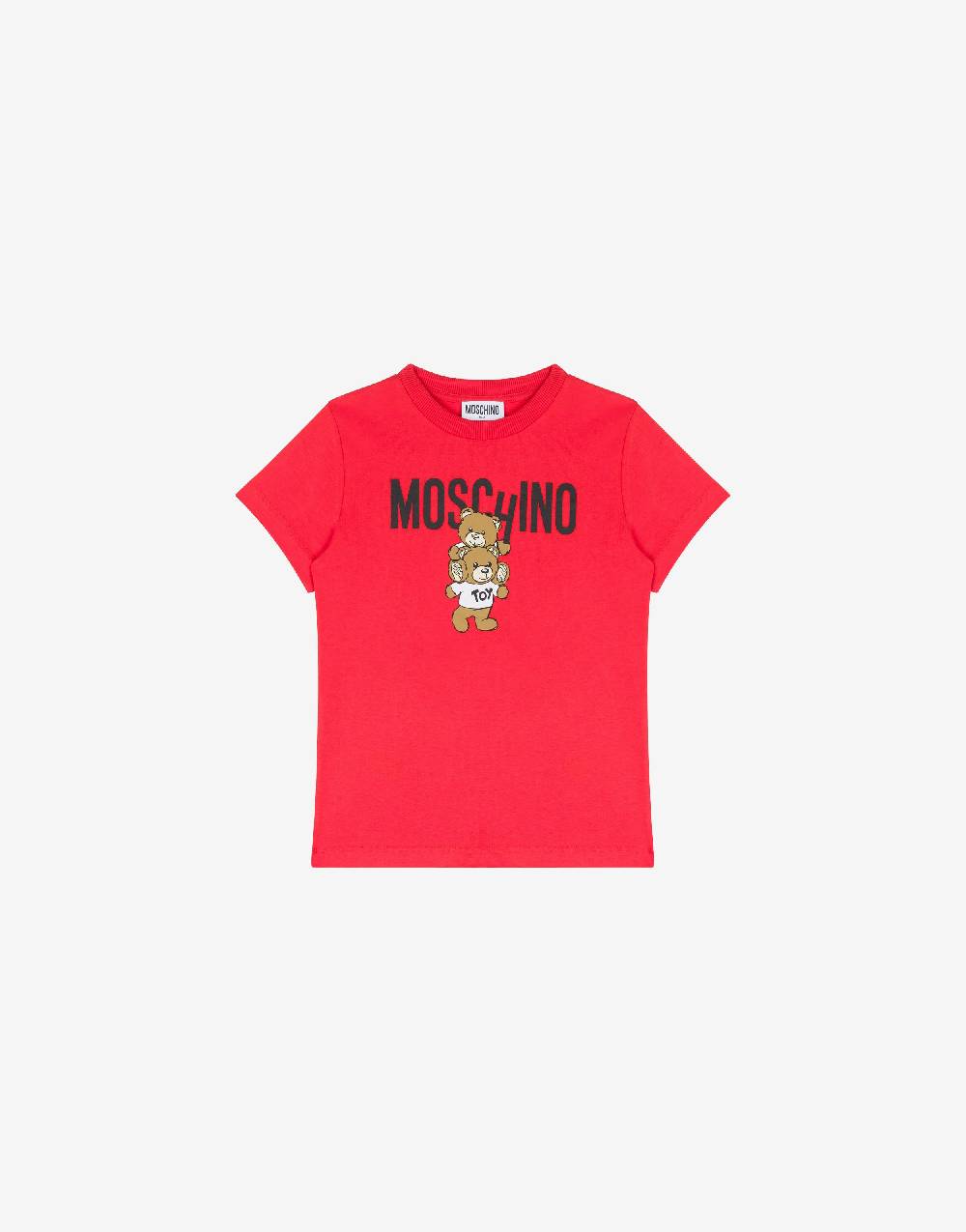 Love Moschino T-shirt in jersey Teddy Logo Latest fashion
