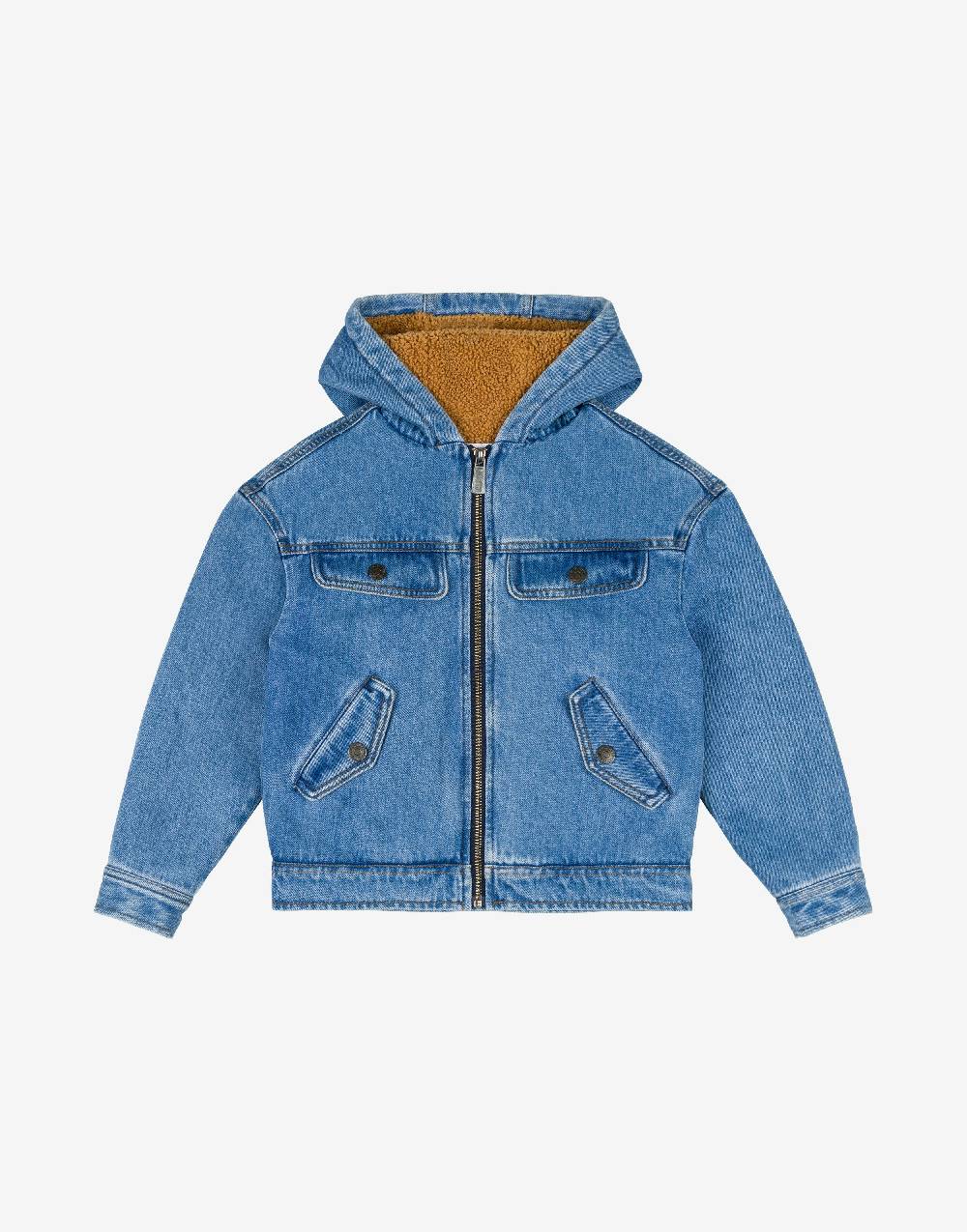 Love Moschino Giacca in denim con cappuccio Embossed Logo Bestseller