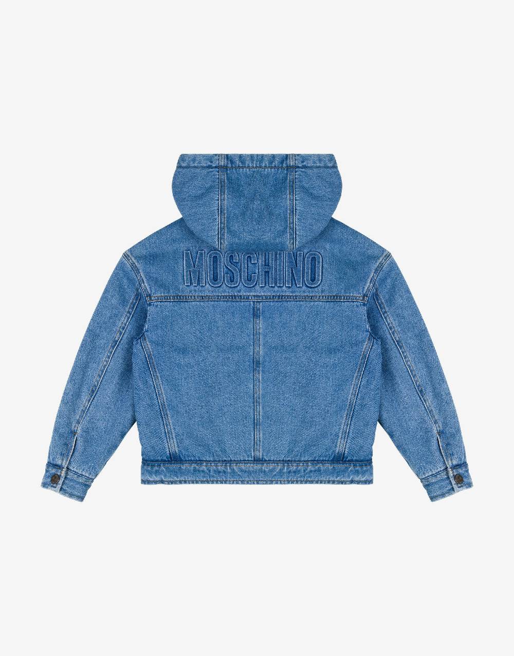 Love Moschino Giacca in denim con cappuccio Embossed Logo Bestseller