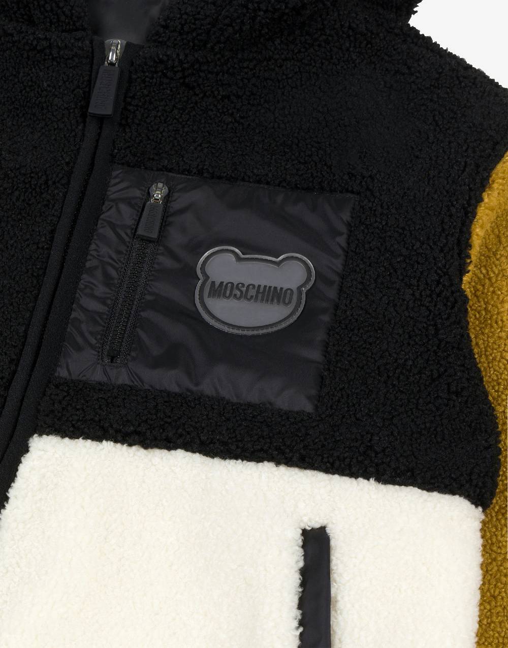 Love Moschino Giacca con cappuccio Teddy Patch Offerte speciali