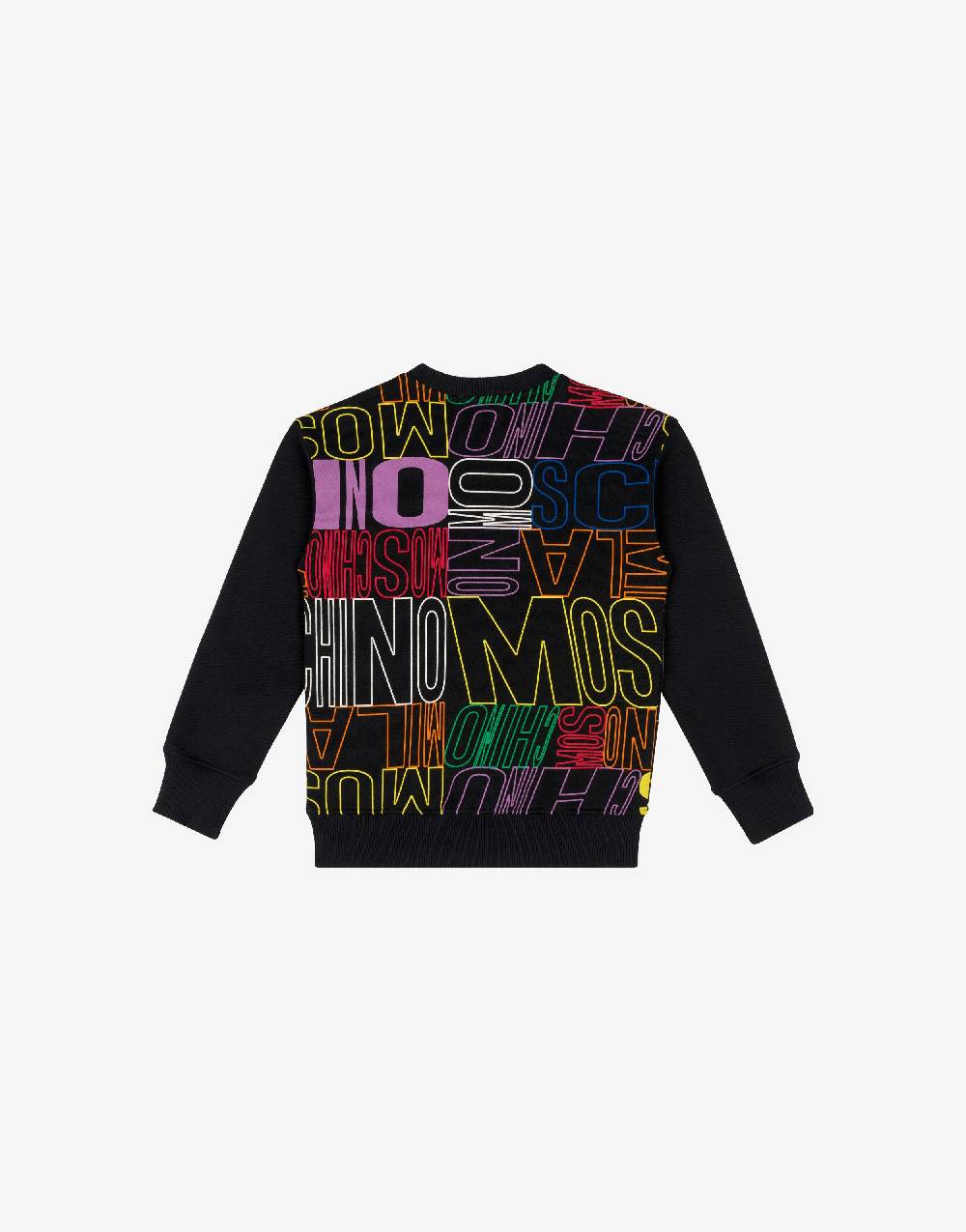Love Moschino Felpa in cotone Allover Logo Offerta speciale della fabbrica