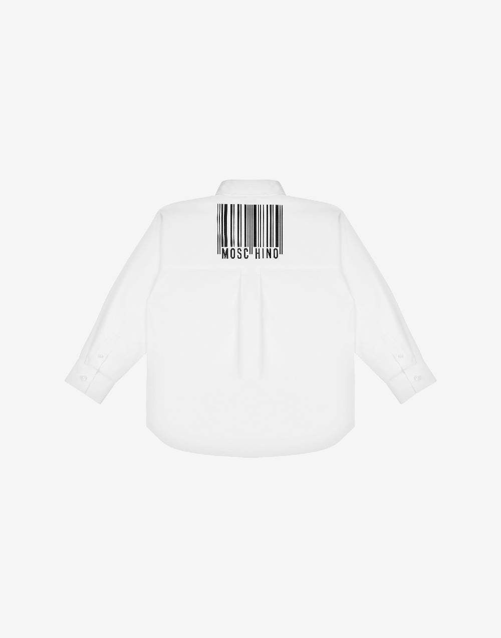 Love Moschino Camicia in popeline di cotone Barcode Esporta salva