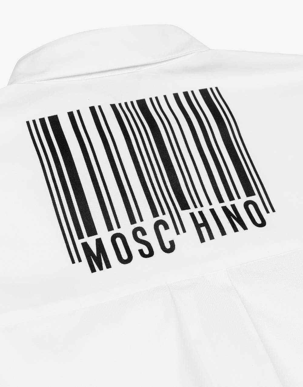 Love Moschino Camicia in popeline di cotone Barcode Esporta salva