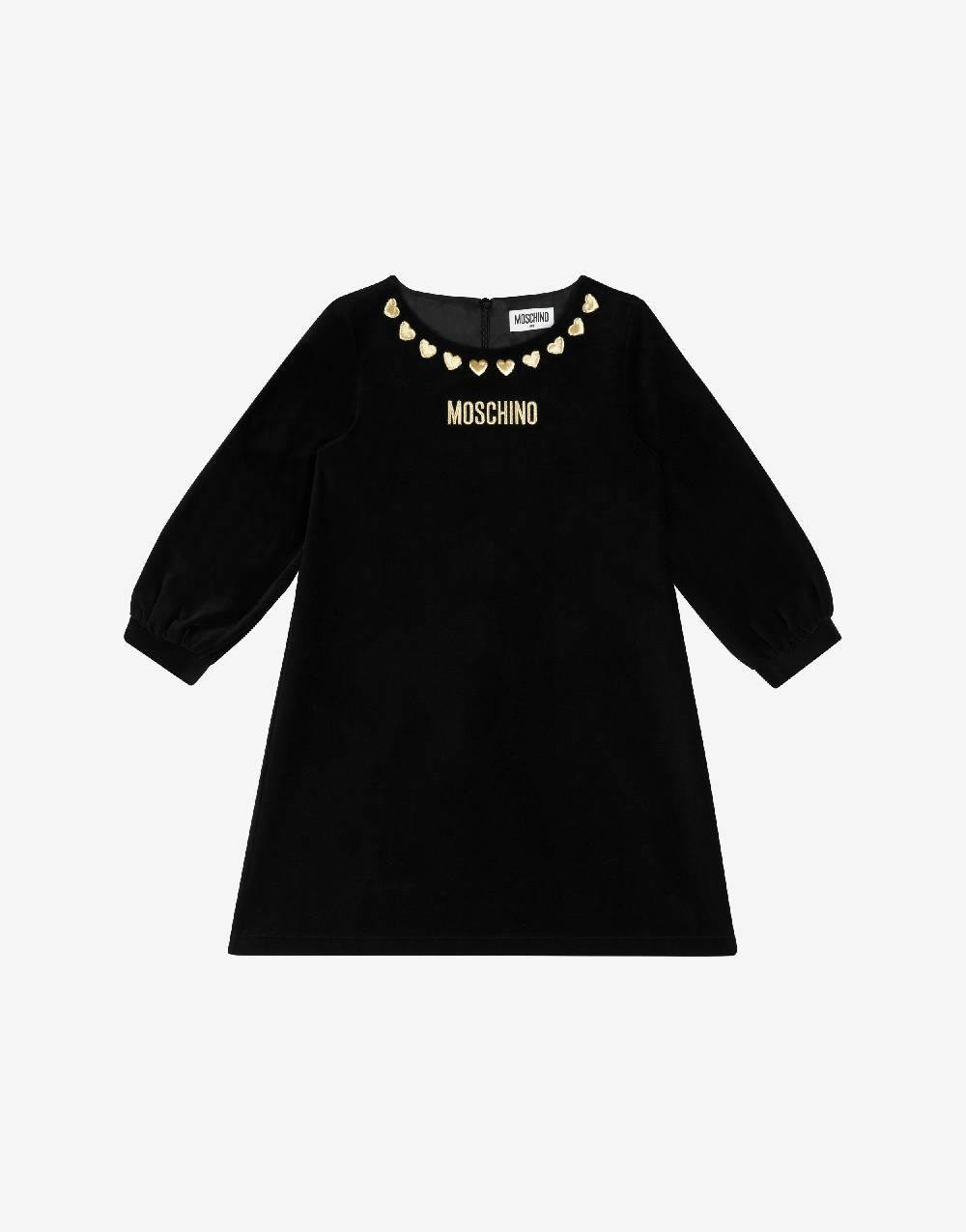 Love Moschino Abito in velluto Heart Embroidery Sconti questo mese