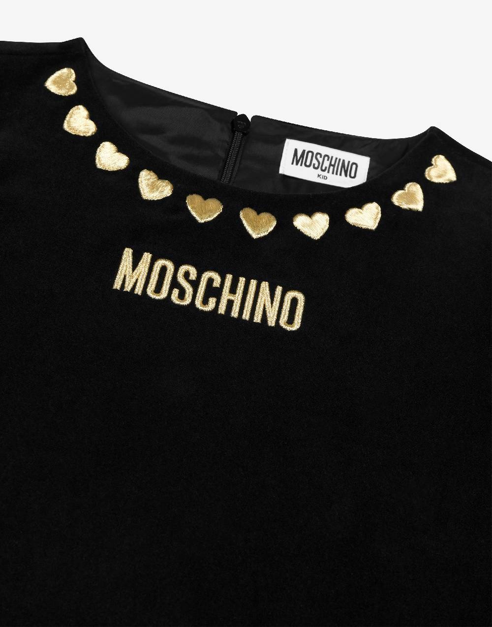 Love Moschino Abito in velluto Heart Embroidery Sconti questo mese