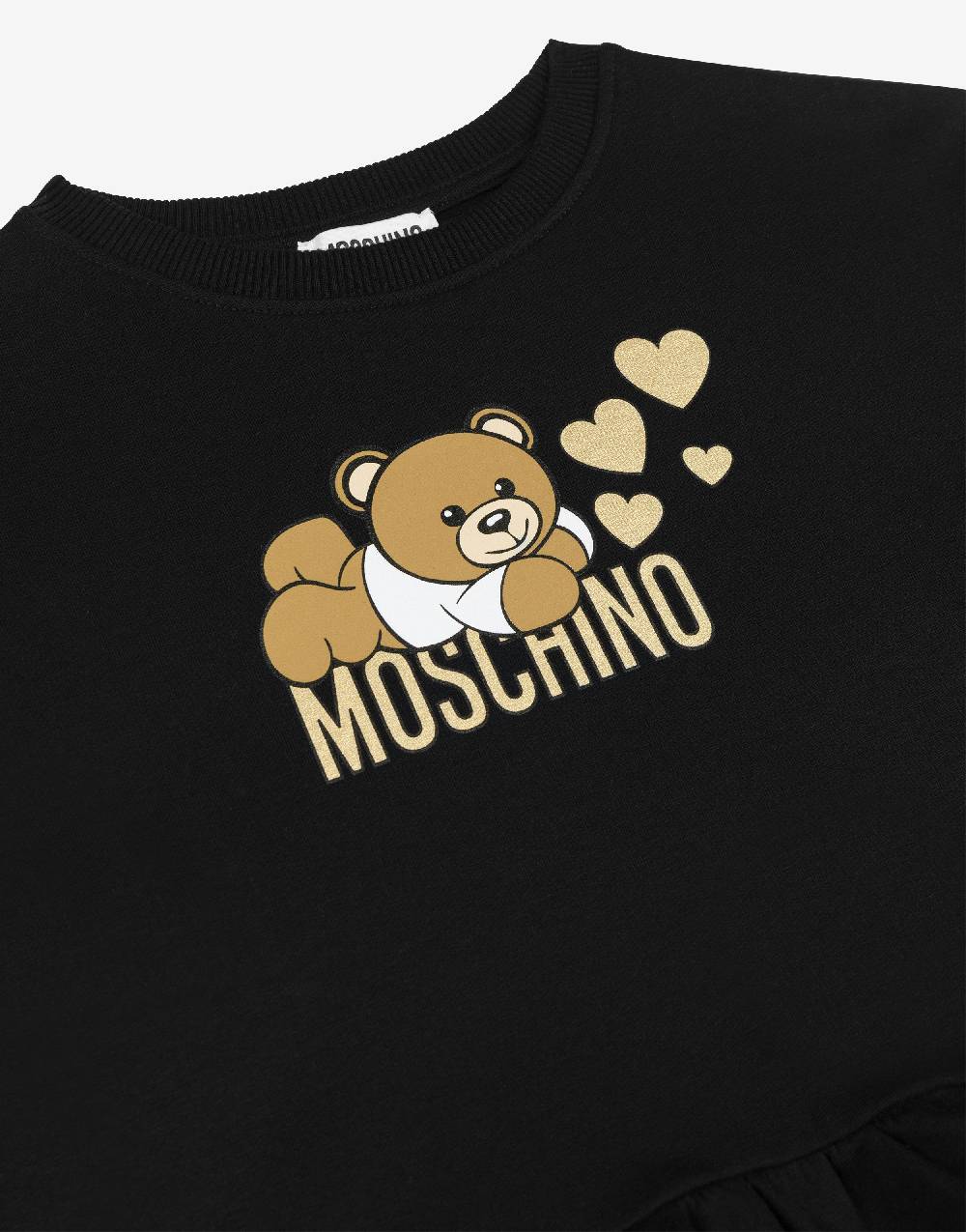 Love Moschino Felpa in cotone Lovely Teddy Bear Saldi